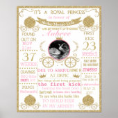 Baby shower Princess girl poster banner (Voorkant)