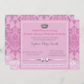 Baby shower Princess Invitation Kaart (Voorkant / Achterkant)
