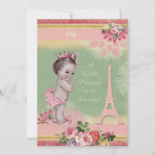 Baby shower  prinses Eiffel Tower Kaart (Voorkant)
