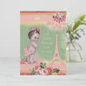Baby shower  prinses Eiffel Tower Kaart (Staand voorkant)