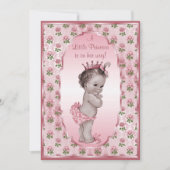 Baby shower  prinses Girl en Rozen Kaart (Voorkant)