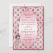 Baby shower  prinses Girl en Rozen Kaart (Achterkant)