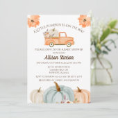 Baby shower Pumpkin Truck Kaart (Staand voorkant)