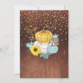 Baby shower Pumpkin Truck Rustic Barn Wood Autumn Kaart (Achterkant)