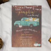 Baby shower Pumpkin Truck Rustic Barn Wood Autumn Kaart