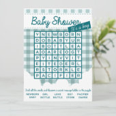 baby shower puzzel kaart (Staand voorkant)