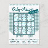 baby shower puzzel uitnodiging briefkaart (Voorkant)