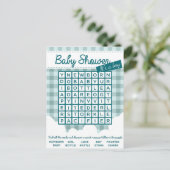baby shower puzzel uitnodiging briefkaart (Staand voorkant)