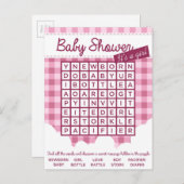 baby shower puzzel uitnodiging briefkaart (Voorkant / Achterkant)