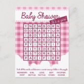 baby shower puzzel uitnodiging briefkaart (Voorkant)