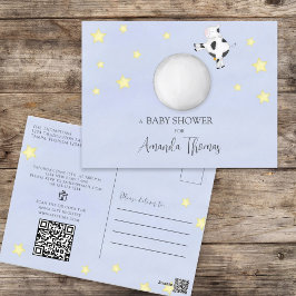 Baby shower QR-code Cadeauregister Nursery Rhyme Briefkaart