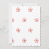 Baby shower QR Code Roze Bloemen Baby in Bloom Sch Kaart (Achterkant)