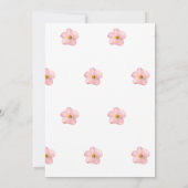 Baby shower QR Code Roze Bloemen Schattigee Baby i Kaart (Achterkant)