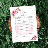 Baby shower raad dat Baby Food Game Pumpkin Kaart