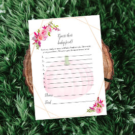 Baby shower raad dat Baby Food Game Pumpkin Kaart