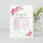 Baby shower raad eens de Prijs-pompoenflora Kaart (Staand voorkant)