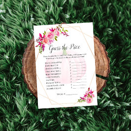 Baby shower raad eens de Prijs-pompoenflora Kaart