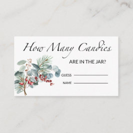 Baby shower raad hoeveel Snoepjes Informatiekaartje