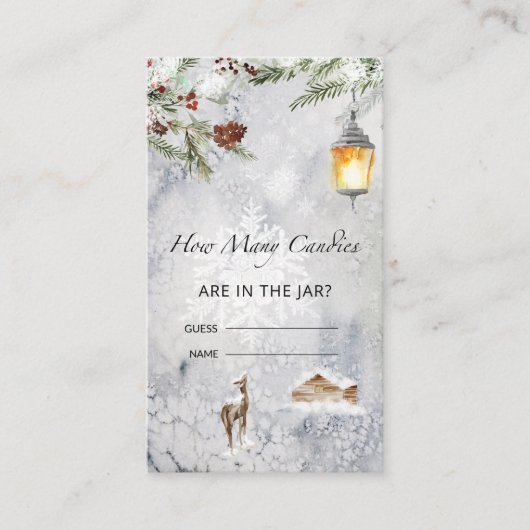 Baby shower raad hoeveel Snoepjes Informatiekaartje (Voorkant)