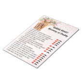 Baby shower raad wie de koe van Highland is Notitieblok (Schuin)