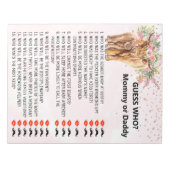 Baby shower raad wie de koe van Highland is Notitieblok (Voorkant)