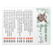 Baby shower raad wie Koe Boerderij speelt Notitieblok (Voorkant)