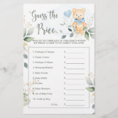 Baby shower raadt de prijs van Teddy Bear Statio (Voorkant)