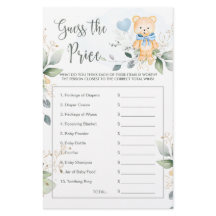 Baby shower raadt de prijs van Teddy Bear Statio