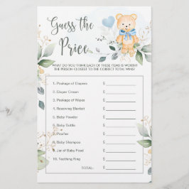 Baby shower raadt de prijs van Teddy Bear Statio