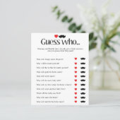 Baby shower raadt wie er speelt - eenvoudig en ele (Staand voorkant)