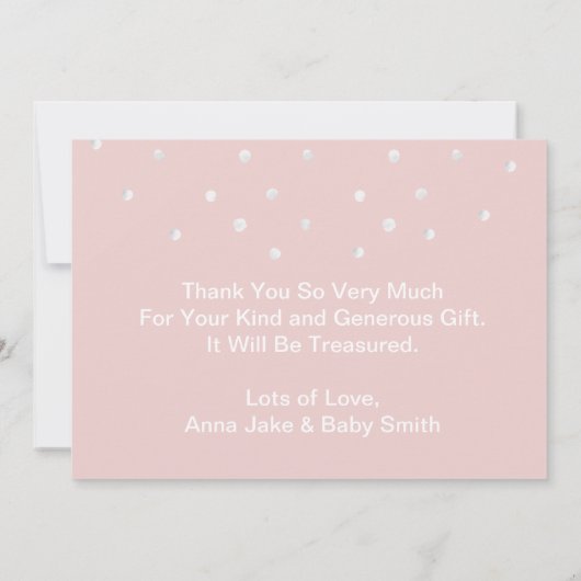 *~* Baby shower Rabbit Bunny Reading to Teddy Bedankkaart (Achterkant)