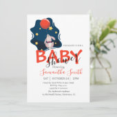 Baby shower Rabbit Invitation Aankondiging (Staand voorkant)