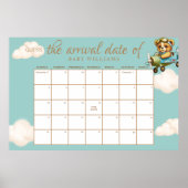 Baby shower raden de vervaldatum kalender Poster (Voorkant)