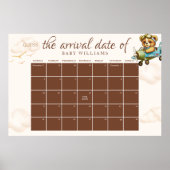 Baby shower raden de vervaldatum kalender Poster (Voorkant)