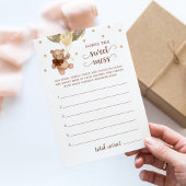 Baby shower raden de zoete puinhoop Teddy Bear Kaa Kaart
