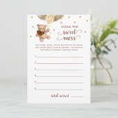 Baby shower raden de zoete puinhoop Teddy Bear Kaa Kaart (Staand voorkant)