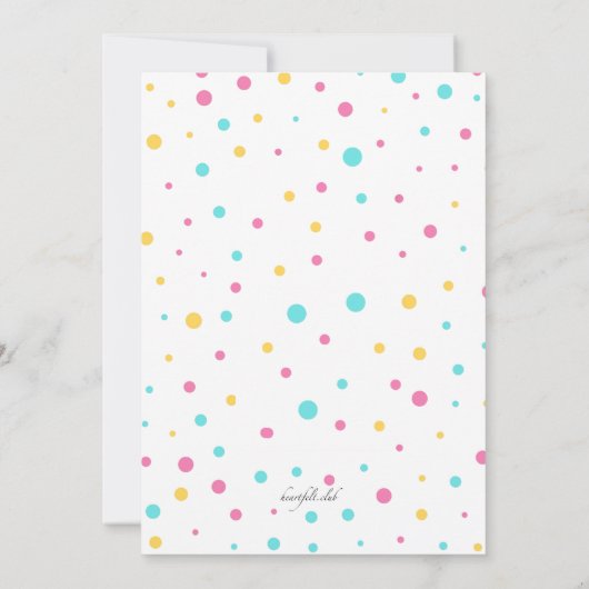 Baby shower Raffle Invitation Kaart (Achterkant)