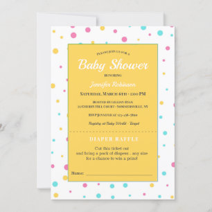 Baby shower Raffle Invitation Kaart