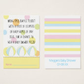 Baby shower Raffle Ticket Beach Ball Visitekaartje (Voorkant /achterkant)