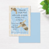 Baby shower Raffle Ticket/Cream/Blue Turtle Visitekaartje (Bureau)