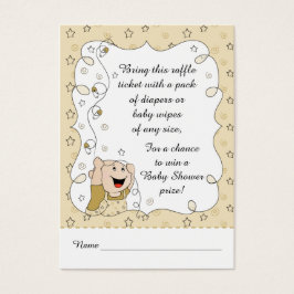 Baby shower Raffle Ticket/Gold Stars Baby Visitekaartjes