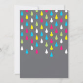 baby shower Rain Cloud Invitation Kaart (Achterkant)