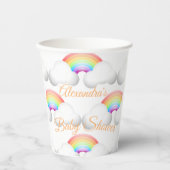 Baby shower Rainbow Clouds Genderneutraal Papieren Bekers (Voorkant)