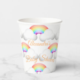 Baby shower Rainbow Clouds Genderneutraal Papieren Bekers