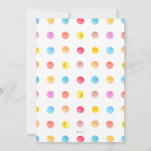 Baby shower Rainbow Umbrella Kaart (Achterkant)