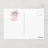 BABY SHOWER | Rainbow Waterverf Pig Briefkaart (Achterkant)