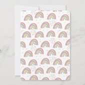 Baby shower Rainbow Waterverf Script Kaart (Achterkant)