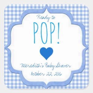 Baby shower Ready To Pop Stickers voor Boy