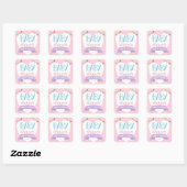 Baby shower rechthoekige sticker (Vel)