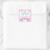 Baby shower rechthoekige sticker (Tas)